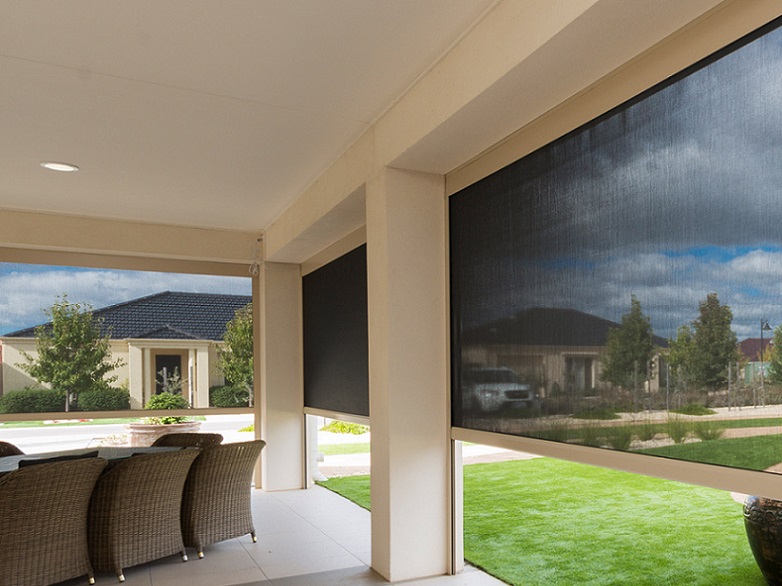 Vertical Screentex Flint Blinds