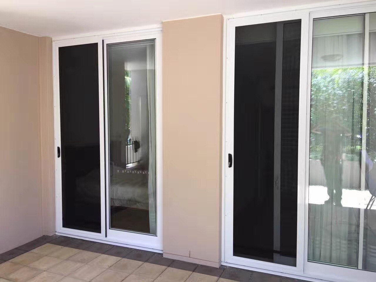 Vertical Screentex Flint Blinds