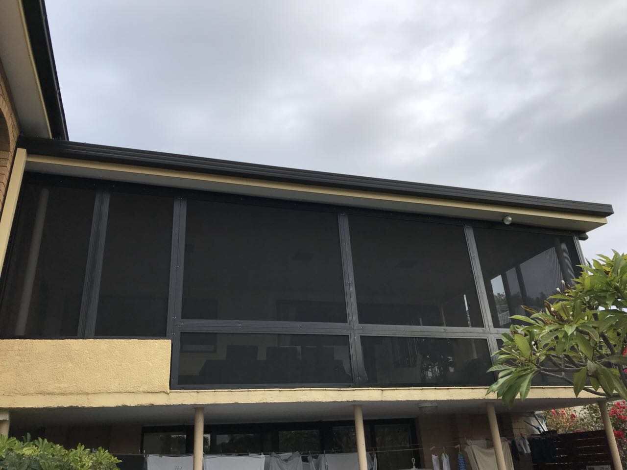 Vertical Screentex Flint Blinds