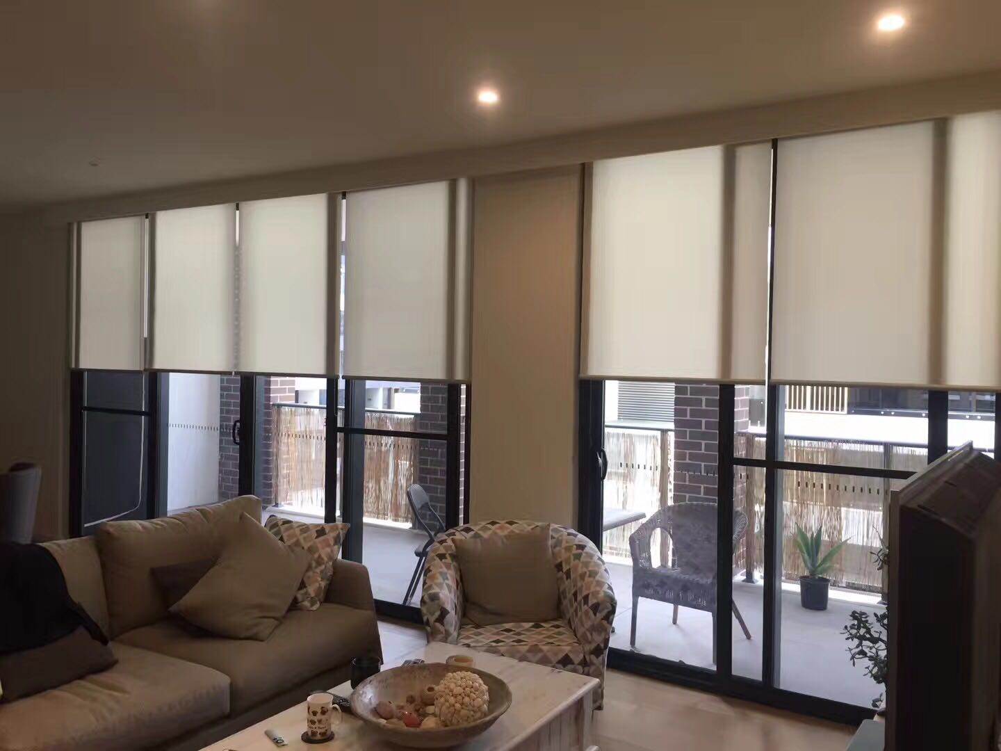 Vertical Screentex Flint Blinds